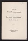 Program for the Twenty-Fifth Annual Commencement of East Carolina Teachers College